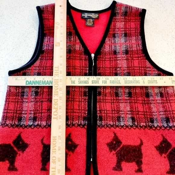 VTG 100% Wool Scottish Terrier Dog Sweater Vest - Picture 5 of 10